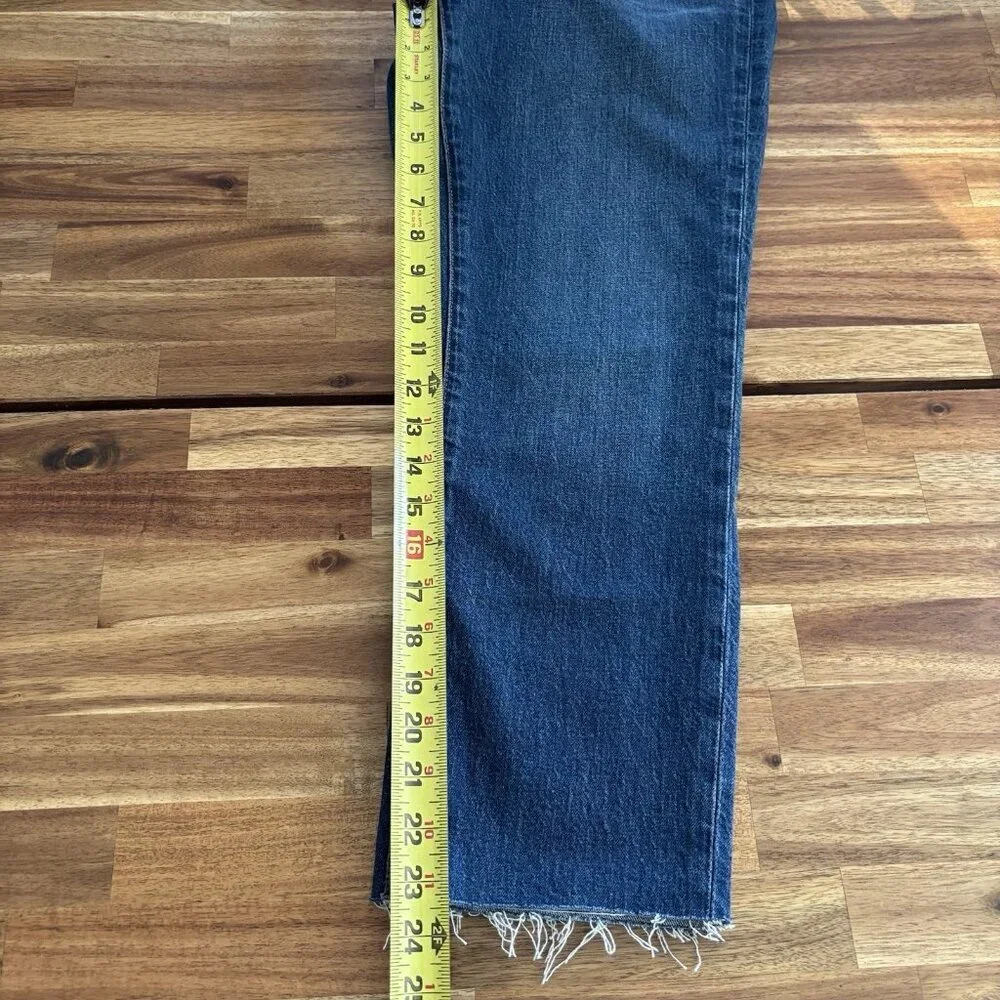 J. Crew Denim Slim Boyfriend Jeans Medium Wash Raw Hem Casual Women’s Size 27‎